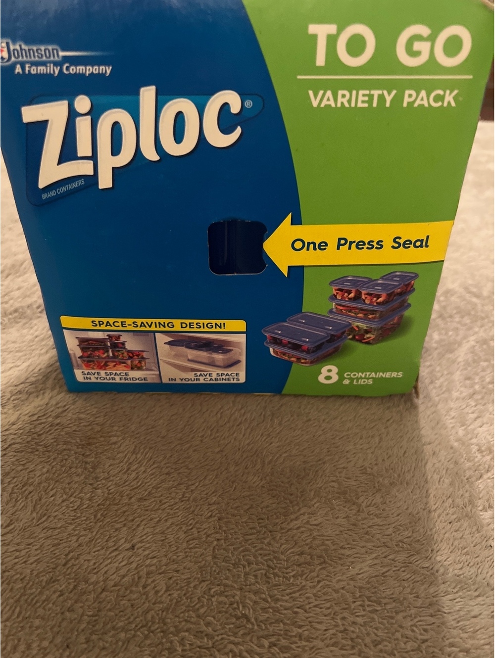 Ziploc To Go Variety Pack Food Storage Containers with Lids, 8 Count